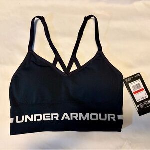 Under Armour Women's Seamless Low Long Black Sports Bra